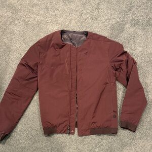 Lululemon Athletica Maroon Bomber Jacket Reversible Medium